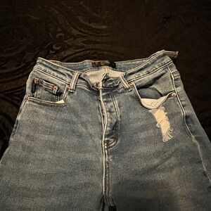 Monkey Ride Jeans Stylish Distressed Blue Women's Skinny Jeans